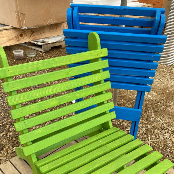 Painted garden chair